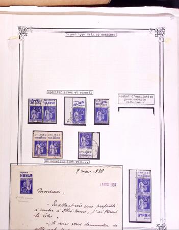 1925-1955, Collection de 750 timbres avec publicités, surtout