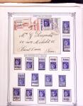 1925-1955, Collection de 750 timbres avec publicités, surtout
