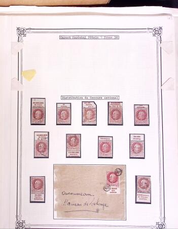 1925-1955, Collection de 750 timbres avec publicités, surtout