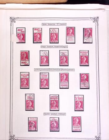 1925-1955, Collection de 750 timbres avec publicités, surtout