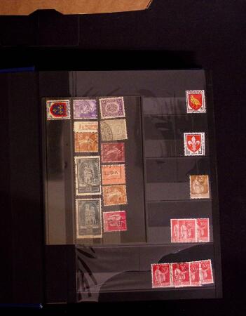 1925-1955, Collection de 750 timbres avec publicités, surtout
