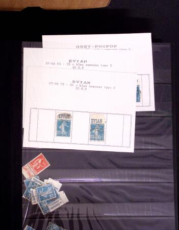 1925-1955, Collection de 750 timbres avec publicités, surtout