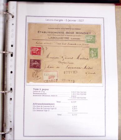 1855-1988 Accumulation de lettres en 2 cartons dont