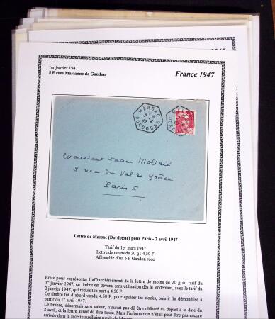 1855-1988 Accumulation de lettres en 2 cartons dont