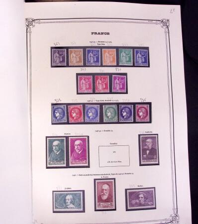 1855-1969 Mint & used collection of France incl. pre-War