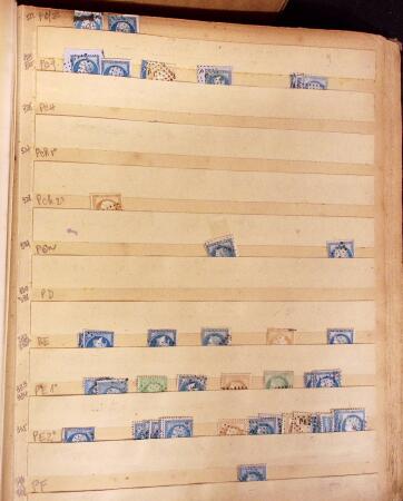 1855-1876 Ancienne accumulation de +1500 losanges d'ambulant