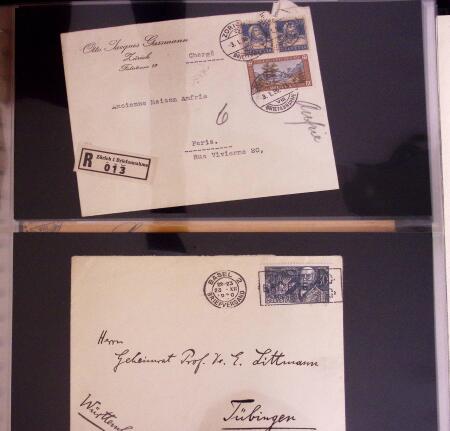 1934-90, Hundreds of covers in four large stockbooks,