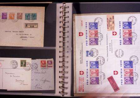 1934-90, Hundreds of covers in four large stockbooks,