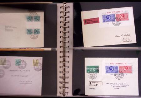 1934-90, Hundreds of covers in four large stockbooks,