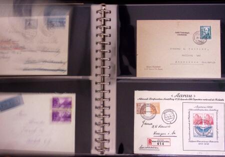 1934-90, Hundreds of covers in four large stockbooks,