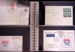 1934-90, Hundreds of covers in four large stockbooks,