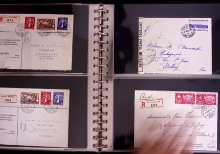 1934-90, Hundreds of covers in four large stockbooks,