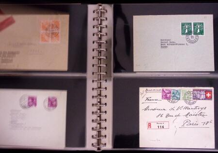 1934-90, Hundreds of covers in four large stockbooks,