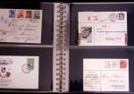 1934-90, Hundreds of covers in four large stockbooks,