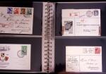 1934-90, Hundreds of covers in four large stockbooks,