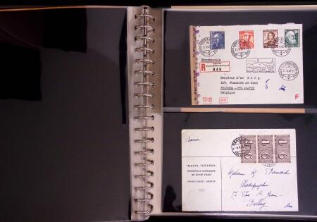 1934-90, Hundreds of covers in four large stockbooks,