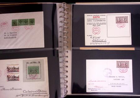1934-90, Hundreds of covers in four large stockbooks,