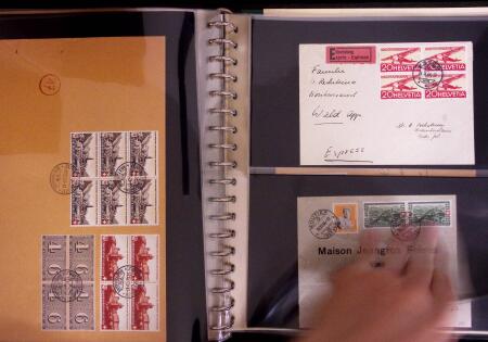 1934-90, Hundreds of covers in four large stockbooks,