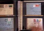 1934-90, Hundreds of covers in four large stockbooks,
