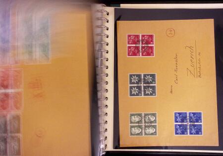 1934-90, Hundreds of covers in four large stockbooks,