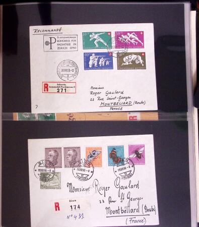 1934-90, Hundreds of covers in four large stockbooks,