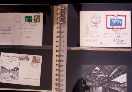 1934-90, Hundreds of covers in four large stockbooks,