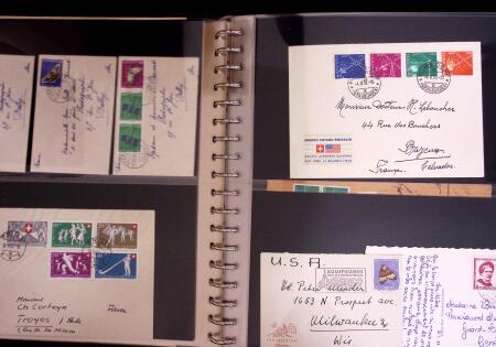 1934-90, Hundreds of covers in four large stockbooks,