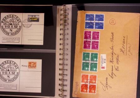 1934-90, Hundreds of covers in four large stockbooks,