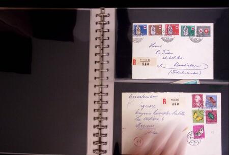 1934-90, Hundreds of covers in four large stockbooks,