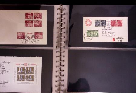 1934-90, Hundreds of covers in four large stockbooks,