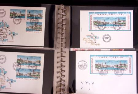 1934-90, Hundreds of covers in four large stockbooks,