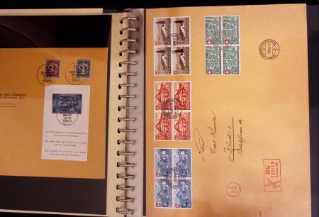 1934-90, Hundreds of covers in four large stockbooks,