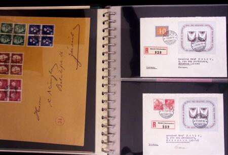 1934-90, Hundreds of covers in four large stockbooks,