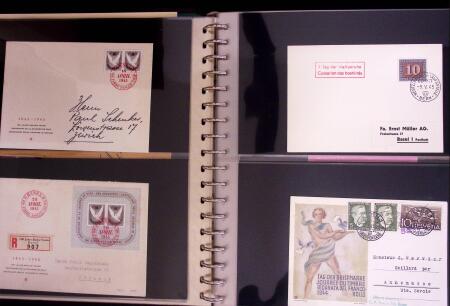 1934-90, Hundreds of covers in four large stockbooks,