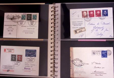1934-90, Hundreds of covers in four large stockbooks,