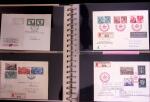 1934-90, Hundreds of covers in four large stockbooks,