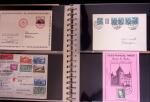 1934-90, Hundreds of covers in four large stockbooks,