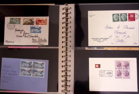 1934-90, Hundreds of covers in four large stockbooks,