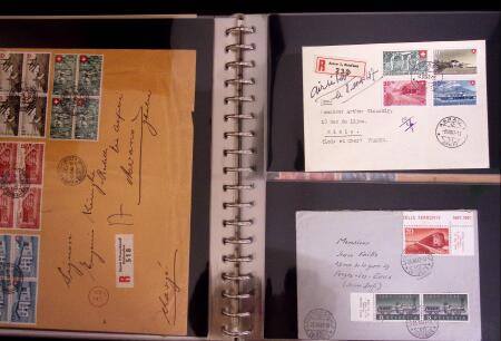 1934-90, Hundreds of covers in four large stockbooks,