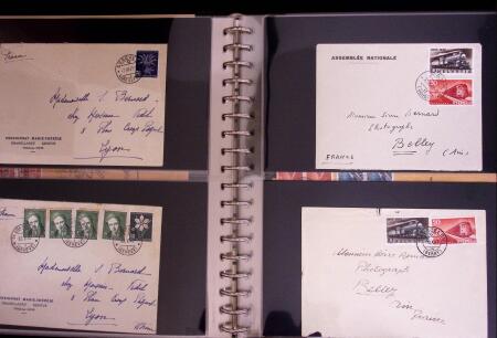 1934-90, Hundreds of covers in four large stockbooks,