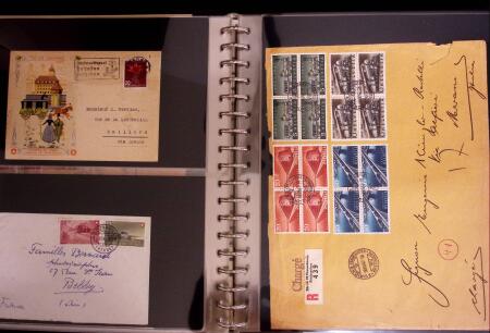 1934-90, Hundreds of covers in four large stockbooks,