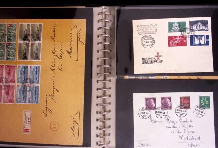 1934-90, Hundreds of covers in four large stockbooks,