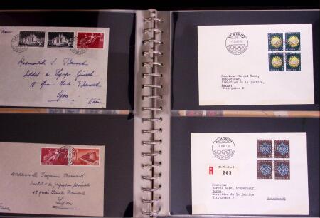 1934-90, Hundreds of covers in four large stockbooks,