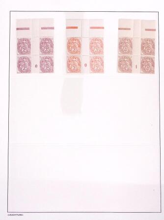 Série Blanc avec millésimes, 14 paires, 3 par 4, TB