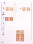 N°141 30c orange Semeuse, 12 paires avec millésimes,