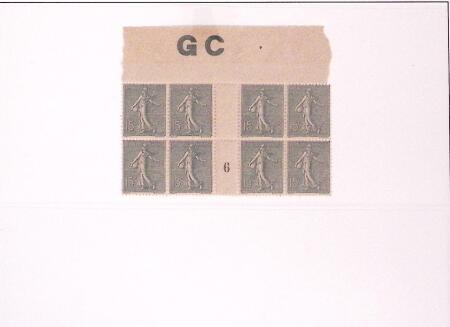 N°130 15c vert-gris, Semeuse lignée : 11 paires avec