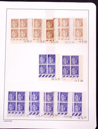 N°279 Semeuse coin daté à gauche (1934 et 1935) +18 valeurs de Paix