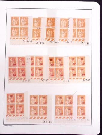 N°279 Semeuse coin daté à gauche (1934 et 1935) +18 valeurs de Paix