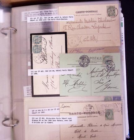 1900-1910, Collection de +350 lettres en 2 albums,