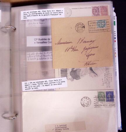 1900-1910, Collection de +350 lettres en 2 albums,